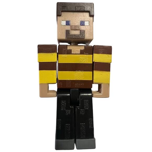 Mattel Minecraft Steve in a Bee Shirt Action Figure 3.5inches - Picture 1 of 4